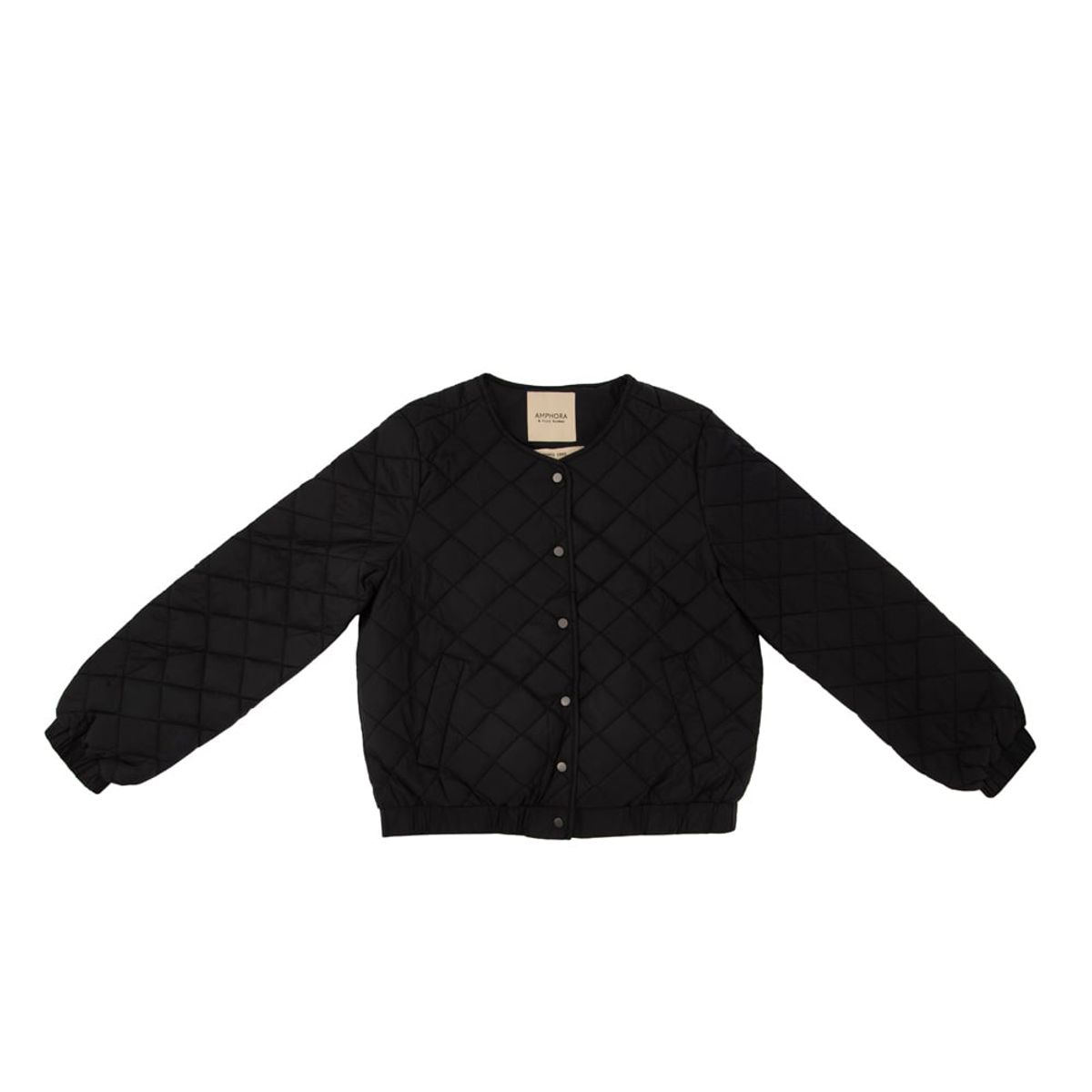 AMPHORA - Puffy jacket margarita negro