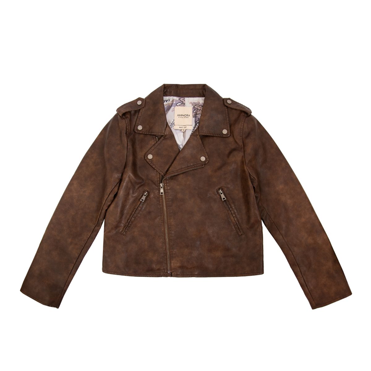 AMPHORA - Biker jacket nancy café