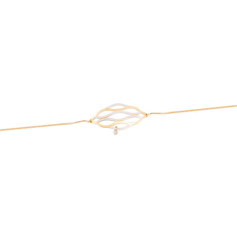 JB JOYAS BARON - Pulsera de Oro 18kt Bicolor con 1pto Diamante