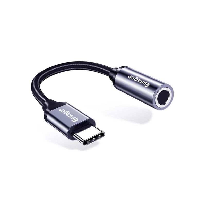 GENERICO - Adaptador Audífonos Aluminio cordón de hilo reforzado Certificado
