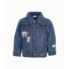 BLACK AND BLUE - Chaqueta bebés básica denim azul