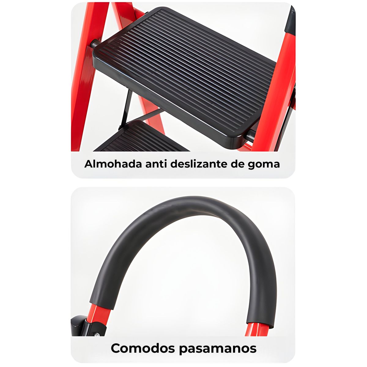 GENERICO - Escalera Plegable 3 Escalones Resistente Escala