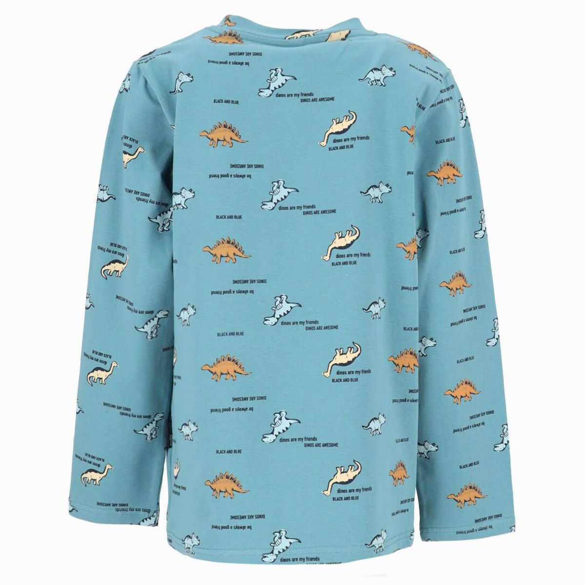 BLACK AND BLUE - Polera niño con dinosaurios petróleo Black and Blue