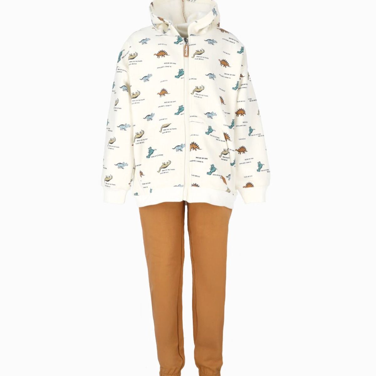 BLACK AND BLUE - Buzo niño con dinosaurios blanco Black and Blue