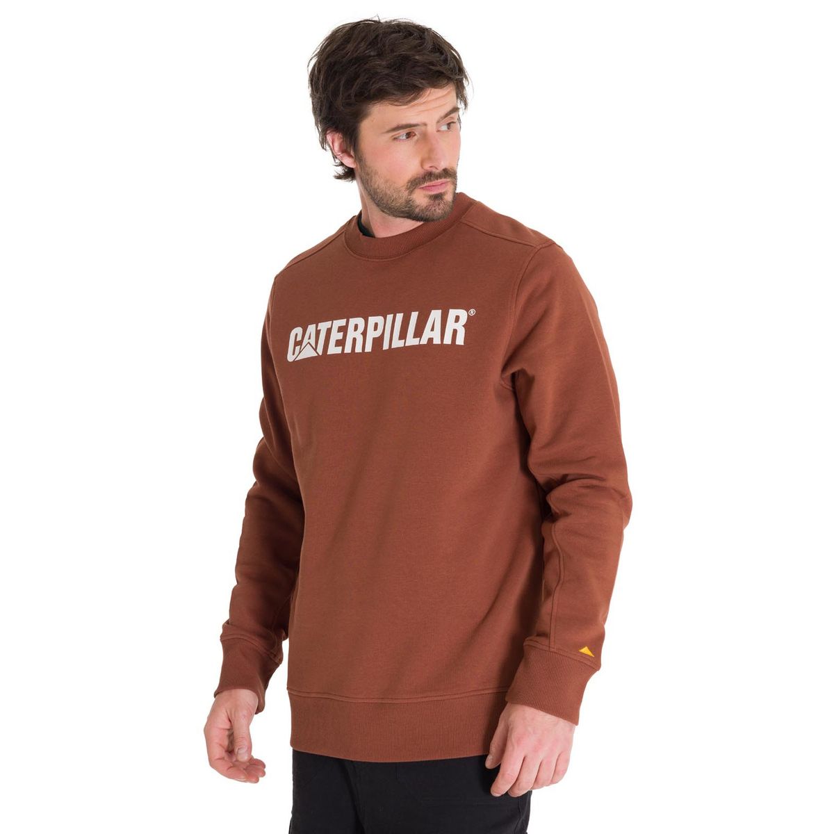 CAT - Polerón Logo Crewneck Unisex Terracota CAT