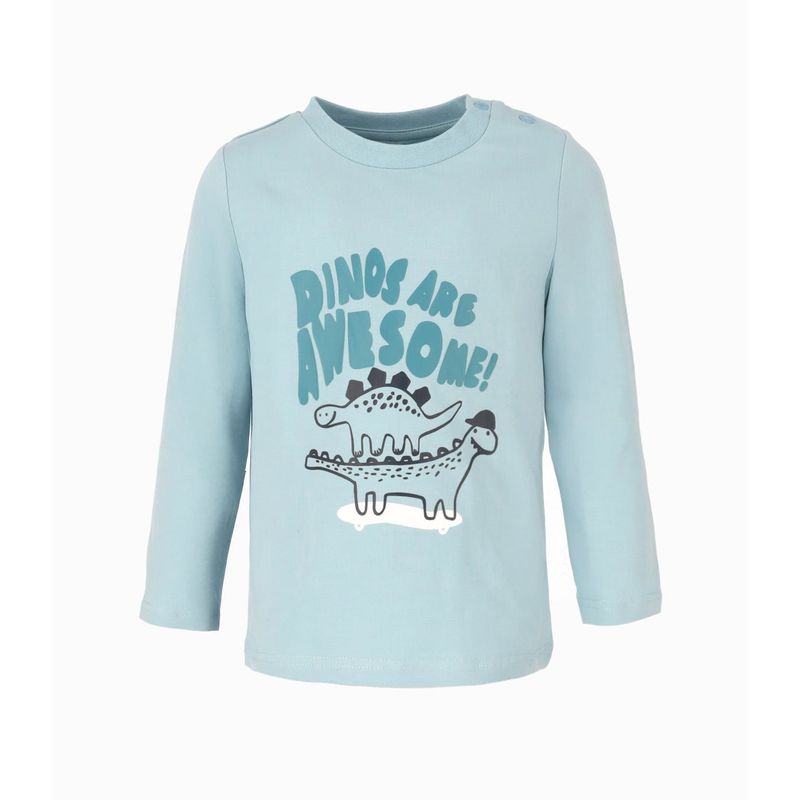 BLACK AND BLUE - Polera bebés con dinosaurios menta Black and Blue