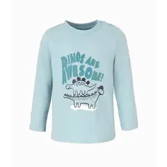 BLACK AND BLUE - Polera bebés con dinosaurios menta