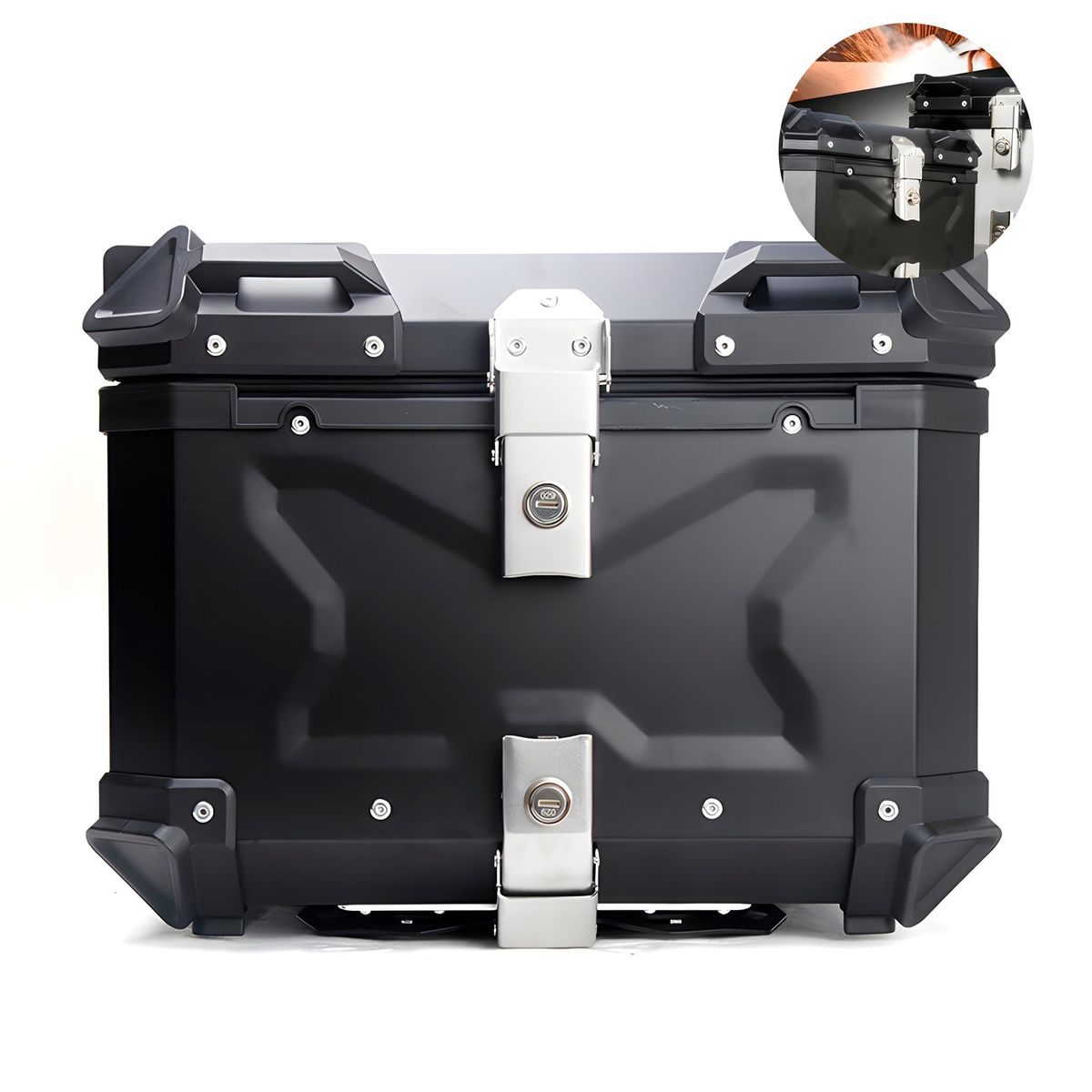 GENERICO - Maleta Superior De Motocicleta 45 Lt Negra