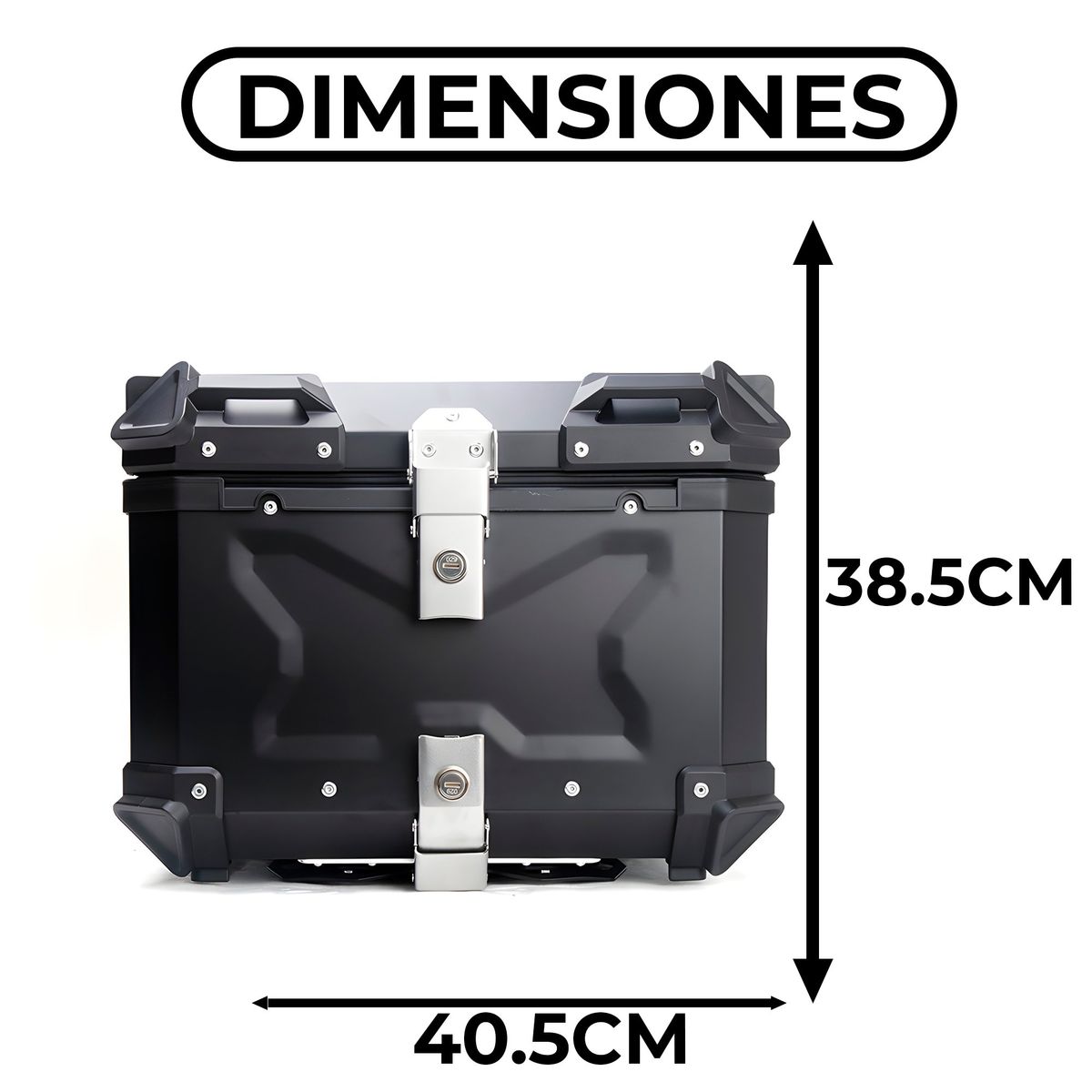 GENERICO - Maleta Superior De Motocicleta 45 Lt Negra