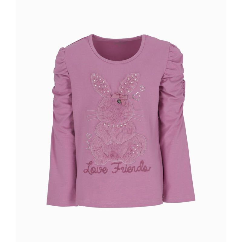 LIMONADA - Polera niña con conejo blanco Limonada