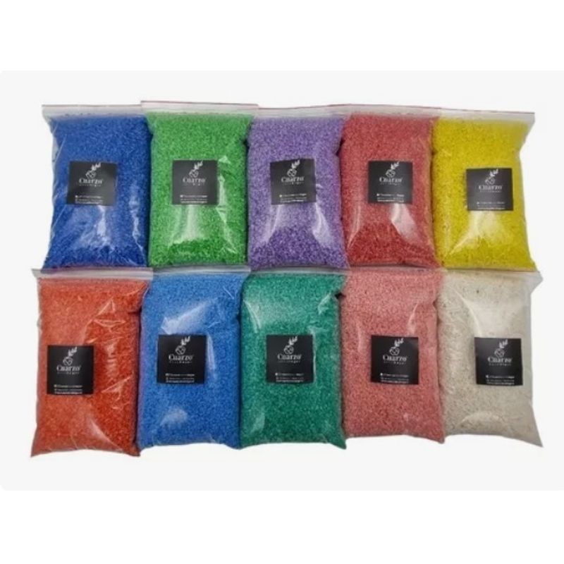 GENERICO - Pack Cuarzo Granulado. 10 Colores. 1KG c/u