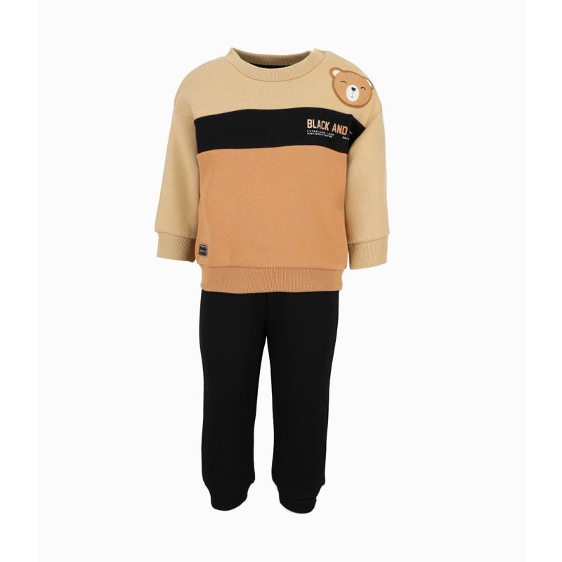 BLACK AND BLUE - Buzo bebés tricolor beige Black and Blue