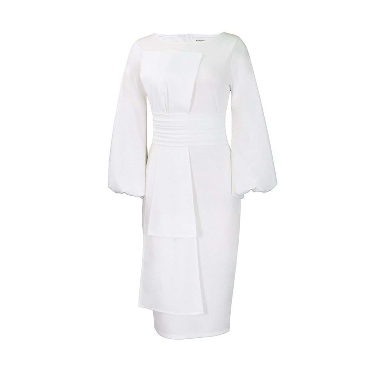 TIOZONEY - Vestido de mujer a la cadera con cuello redondo