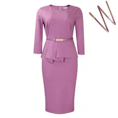 TIOZONEY - Vestido hipster de mujer con cinturón