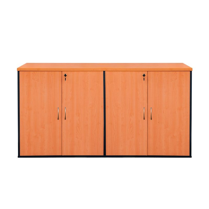 GENERICO - Dos Estantes Modulares Laminado Compacto con Puertas y Llaves