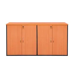 GENERICO - Dos Estantes Modulares Laminado Compacto con Puertas y Llaves