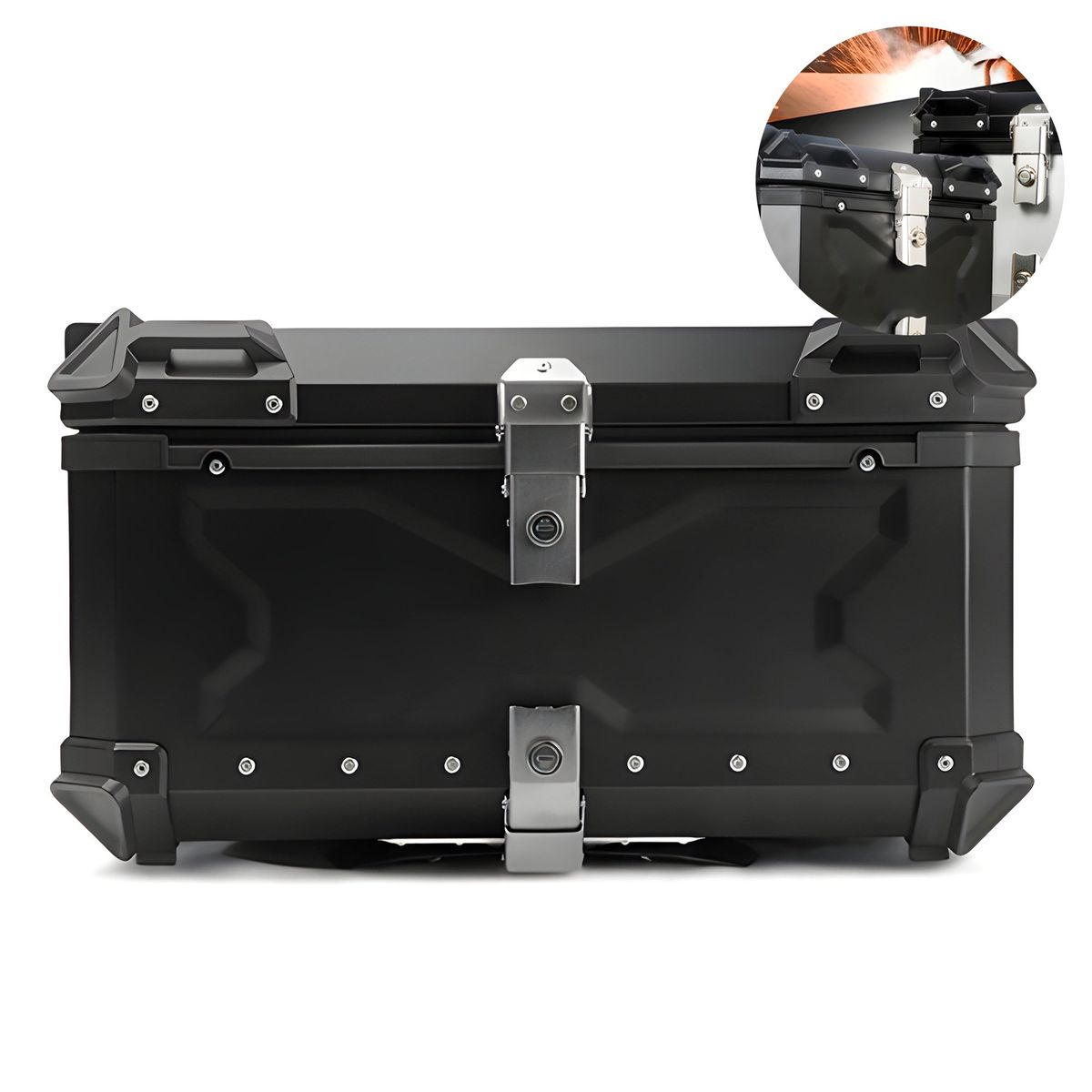 GENERICO - Maleta Superior De Motocicleta 65 Lt Negra