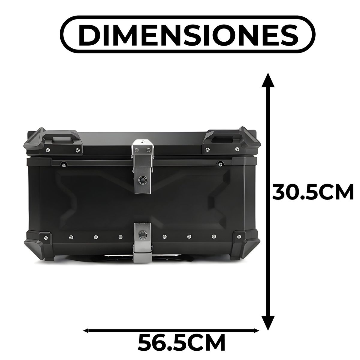 GENERICO - Maleta Superior De Motocicleta 65 Lt Negra