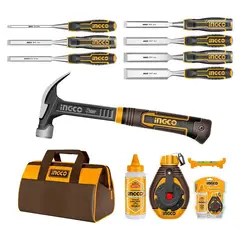 INGCO - Set Herramientas Carpinteria Industrial 10 Piezas