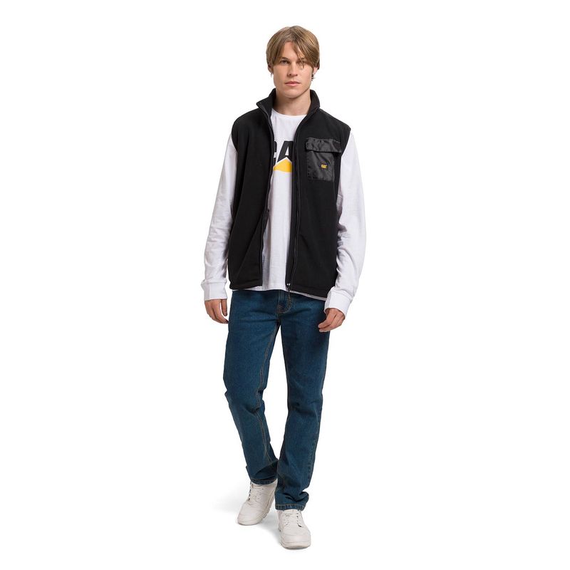 CAT - Polar Sin Mangas Fleece Utility Hombre Negro CAT