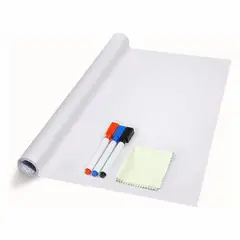 MOVI - Pizarra Blanca Autoadhesiva incluye plumones 2m