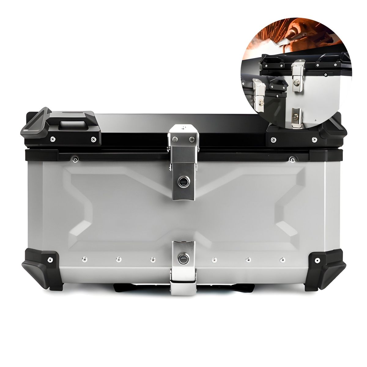 GENERICO - Maleta Superior De Motocicleta 65 Lt Gris