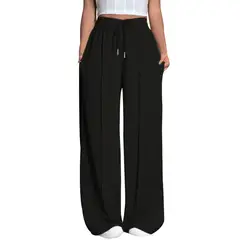 AGW - Pantalón Buzo Algodón Palazzo Elasticado Wide Leg Oversize