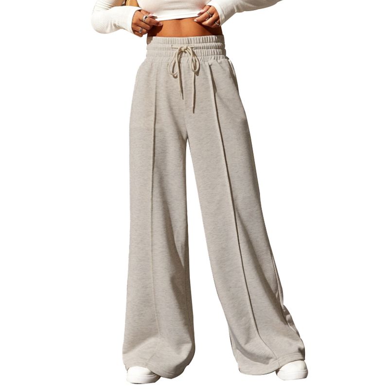 AGW - Pantalón Buzo Algodón Palazzo Elasticado Wide Leg Oversize