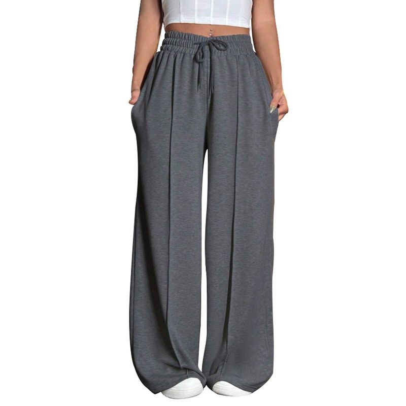 AGW - Pantalón Buzo Algodón Palazzo Elasticado Wide Leg Oversize