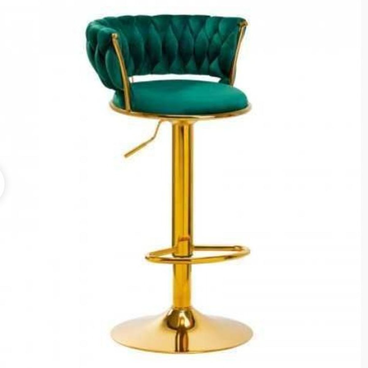 GENERICO - Taburete Queen Gold Verde - 1 Unidad