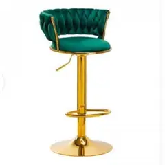 GENERICO - Taburete Queen Gold Verde - 1 Unidad
