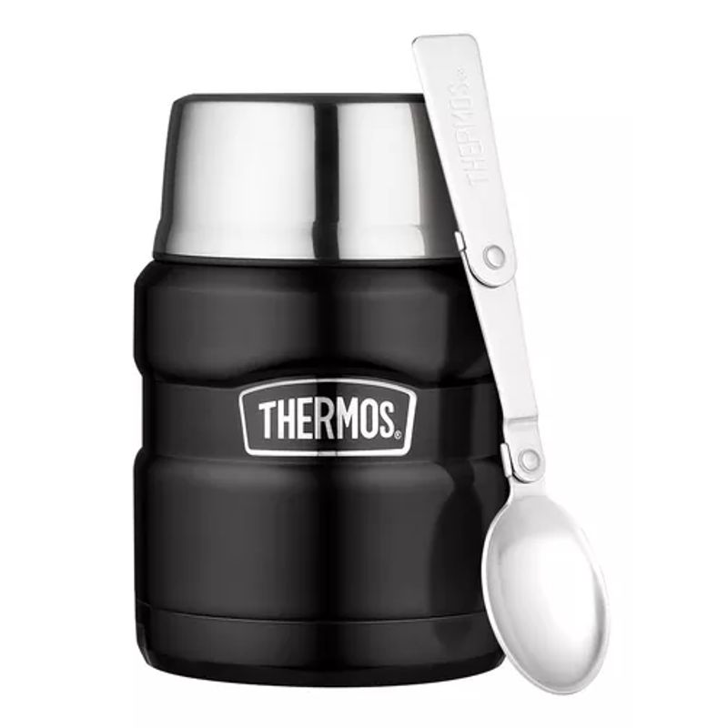 GENERICO - Termo de comida King acero inoxidable 470 ml negro Thermos