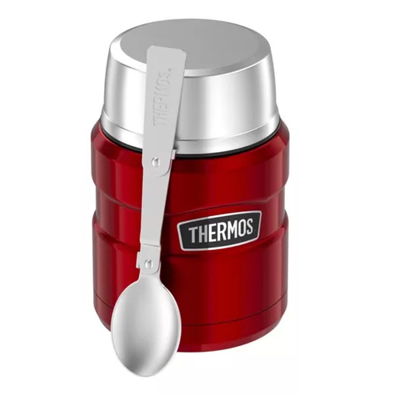 GENERICO - Termo de comida King acero inoxidable 470 ml rojo Thermos