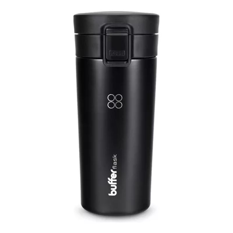 GENERICO - Buffer termo para café mug vaso térmico 380 ml 13 oz color negro
