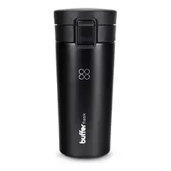 GENERICO - Buffer termo para café mug vaso térmico 380 ml 13 oz color negro