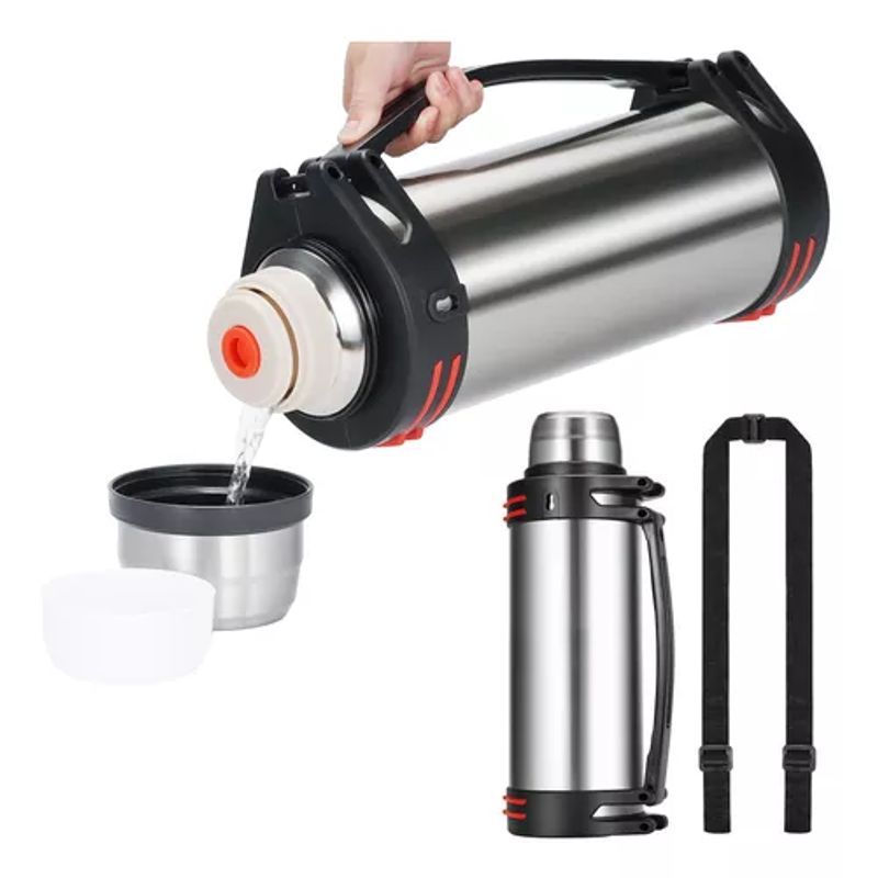 GENERICO - Termo de acero inoxidable 2 litros plateado