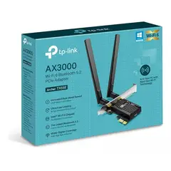 TP LINK - Archer TX55E(UN) AX3000 Wi-Fi6 Bluetooth 5.2 PCIe Adapter