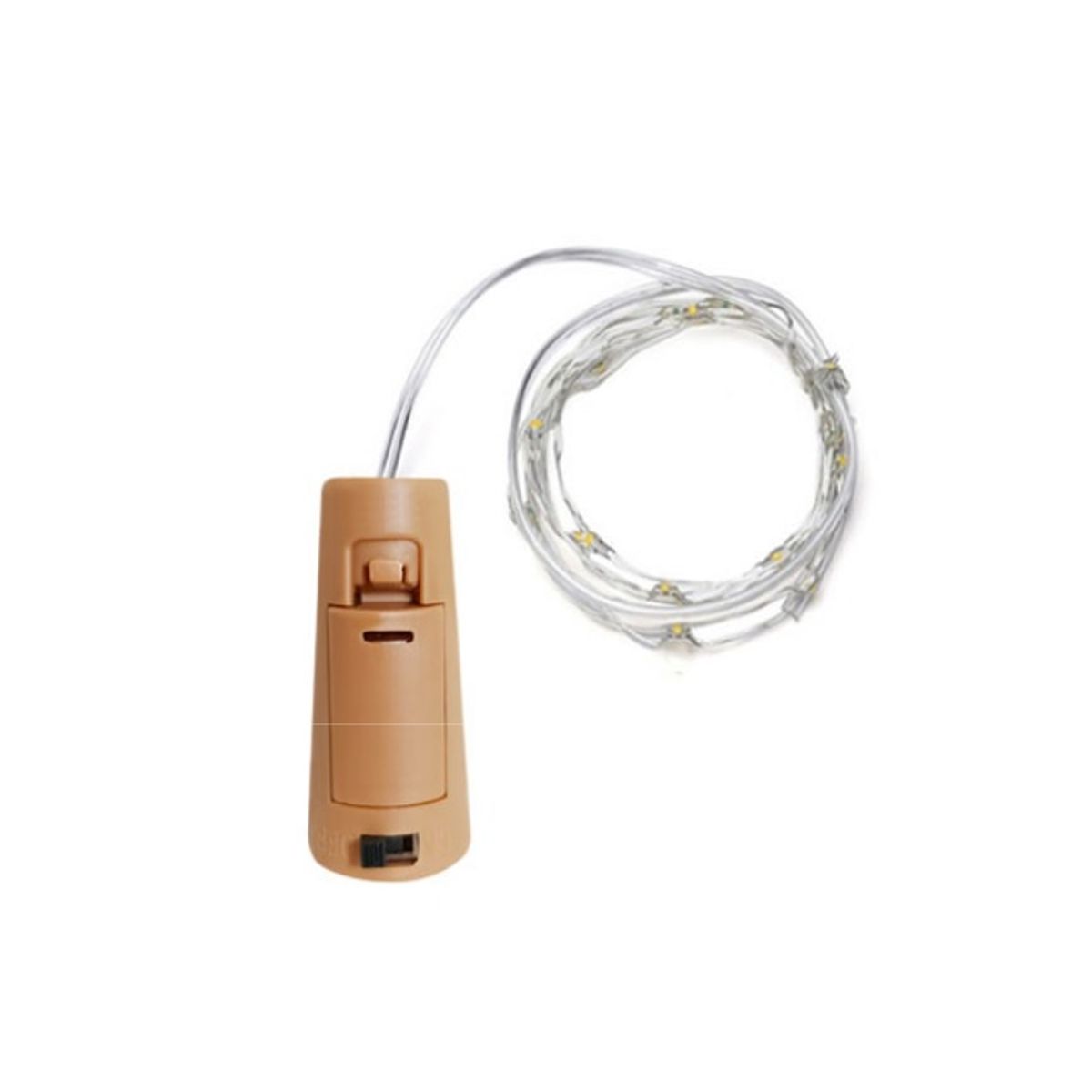 GENERICO - Luz Hada tipo Corcho 1mt Alambre Guirnaldas Led con Pilas