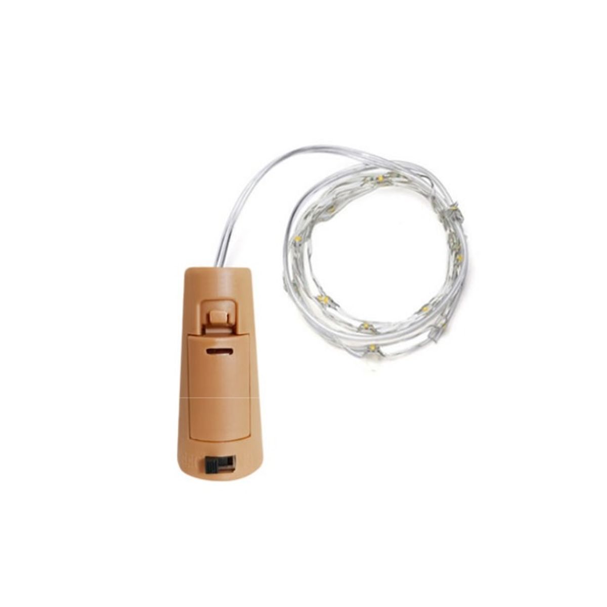 GENERICO - Luz Hada tipo Corcho 1mt Alambre Guirnaldas Led con Pilas