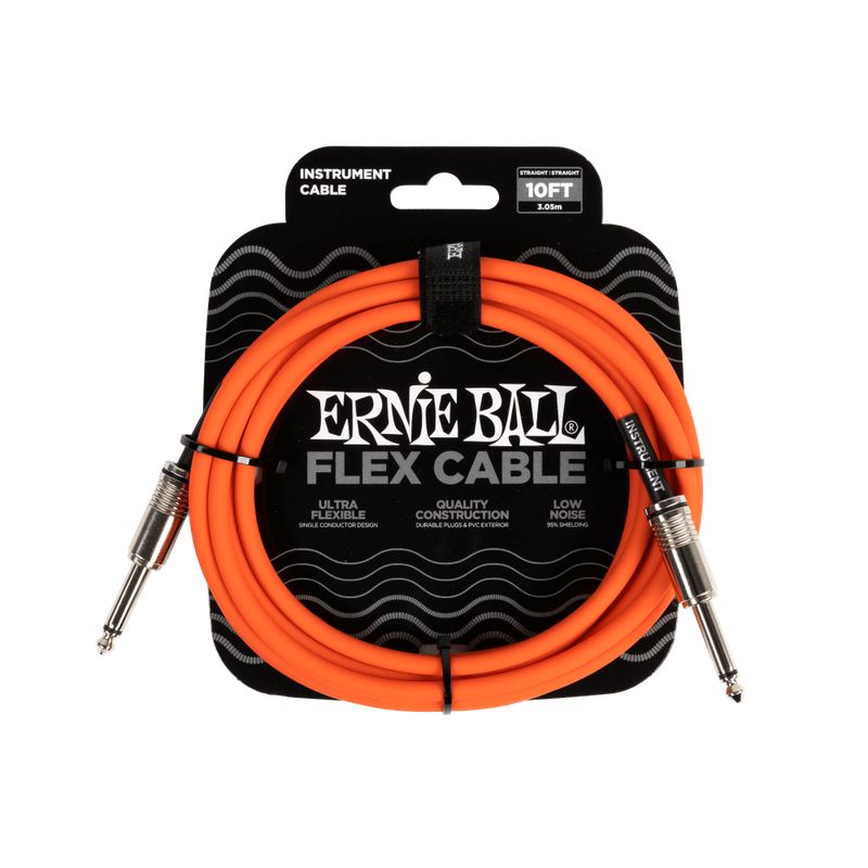 ERNIE BALL - Flex Instrument Cable StraightStraight 10ft - Orange