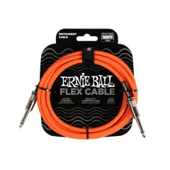 ERNIE BALL - Flex Instrument Cable StraightStraight 10ft - Orange