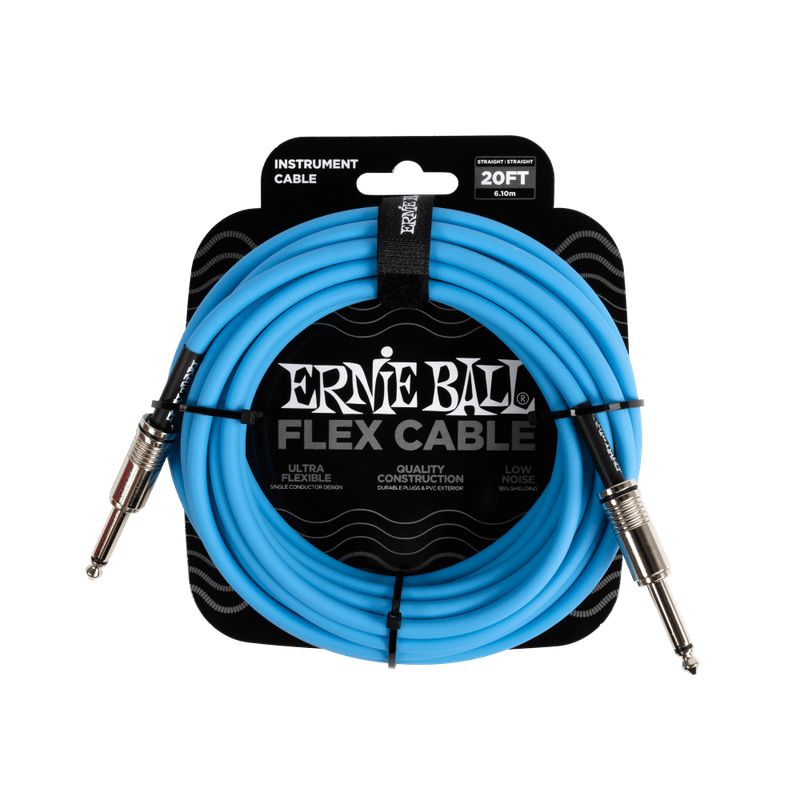 ERNIE BALL - Flex Instrument Cable StraightStraight 20ft - Blue