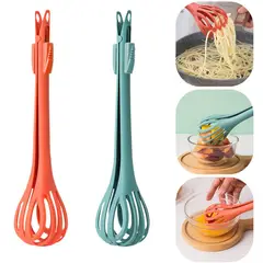 GENERICO - Pinzas para Pastas y Batidor 3 en 1 Mezcla y sujeta con facilidad
