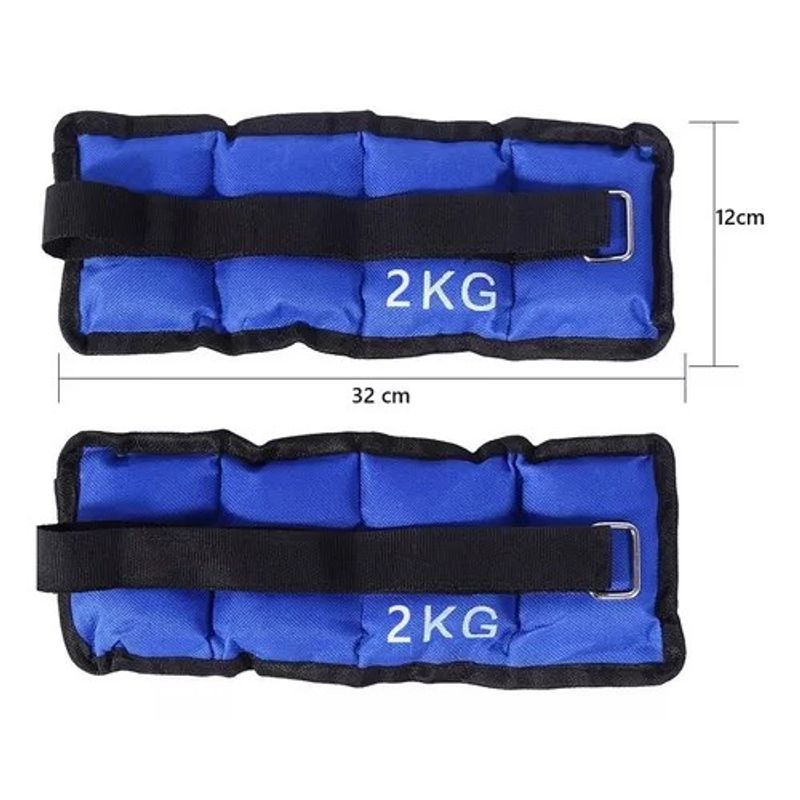 GENERICO - Par de tobilleras de lastre 2 kg c/u