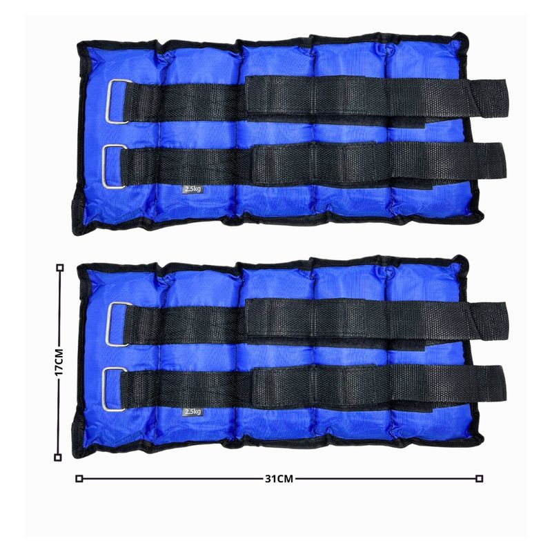 GENERICO - Par de tobilleras de lastre 2,5 kg c/u