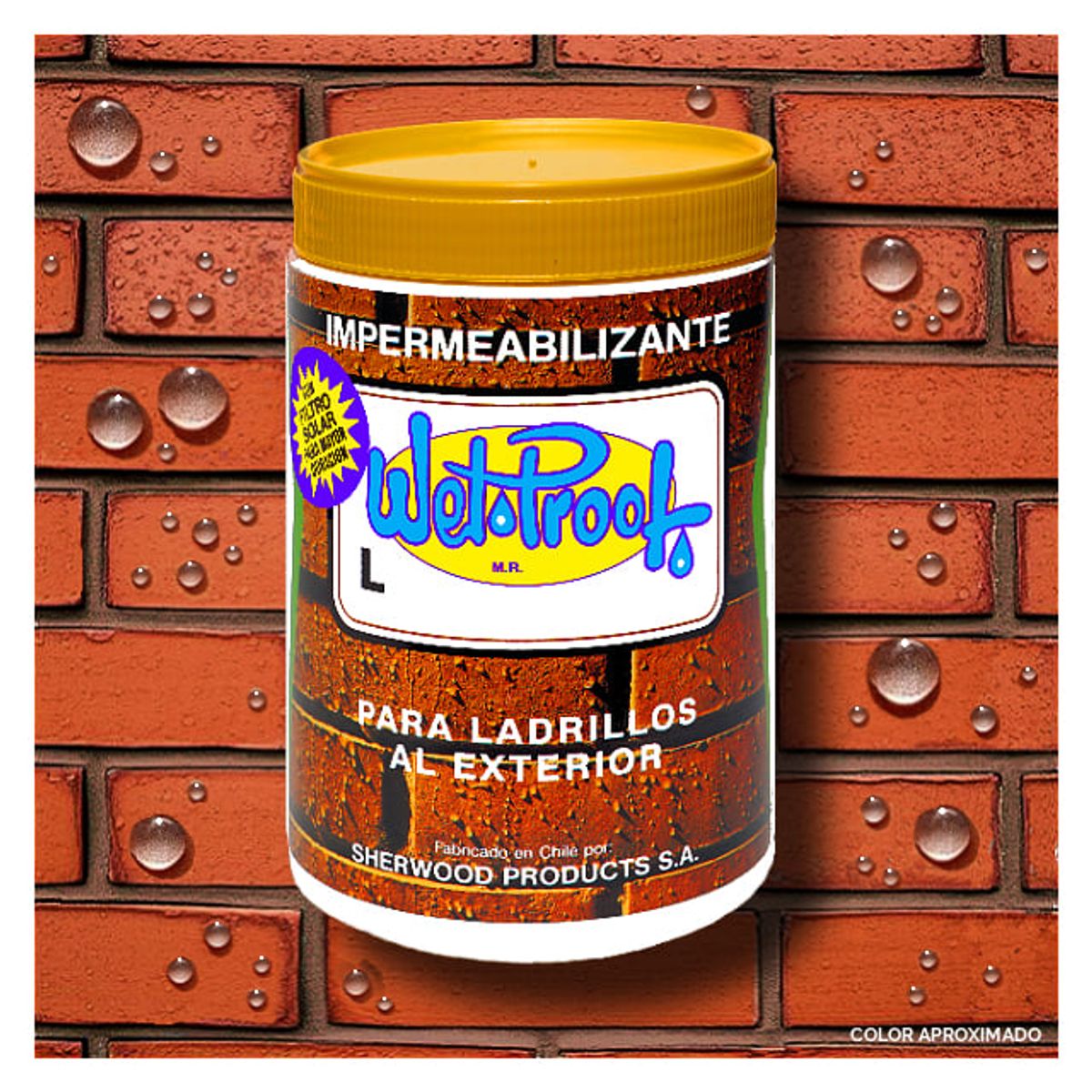 WETPROOF - BARNIZ IMPERMEABLE LADRILLO TEJA WET PROOF® L SUAVE TERRACOTA 1-4 GAL