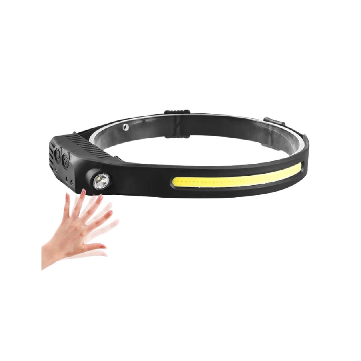 GENERICO - Luz Linterna Cintillo Cabeza 1 Tira Led Doble Sensor Recargable USB