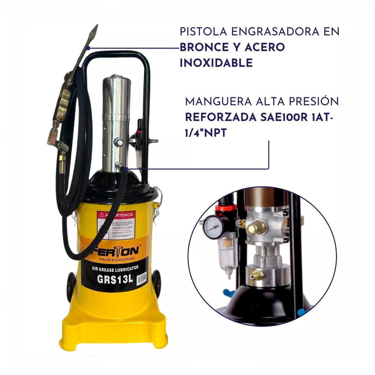 FERTON - Grasera Neumática 13 Litros Ferton