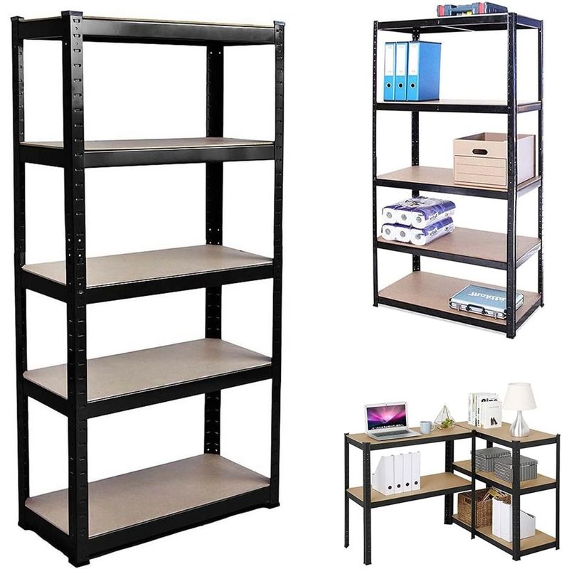 GENERICO - Mueble Organizador Estante Metálico 5 Niveles 180x90x40cm