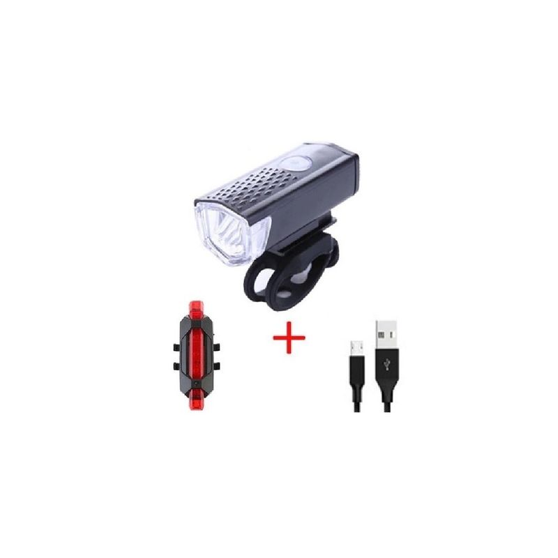 GENERICO - Luz Linterna Led Bicicleta Luz Delantera Y Trasera Roja Recargables